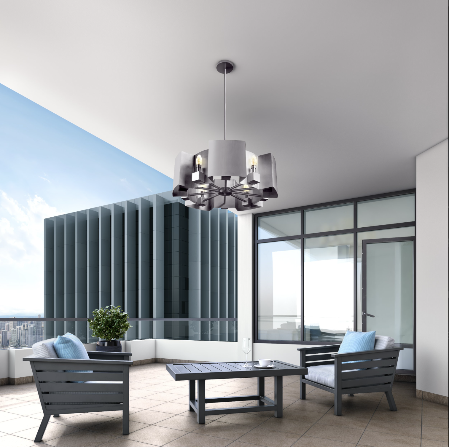 Terra Prima XL Outdoor Chandelier — ELISTERNO OUTDOORS